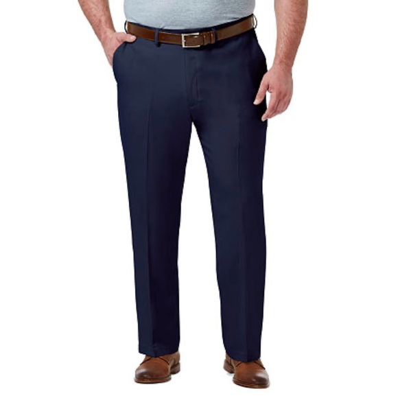 HaggarMens Big and Tall Premium Comfort Classic Fit FlatDress Pants